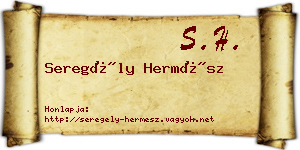 Seregély Hermész névjegykártya